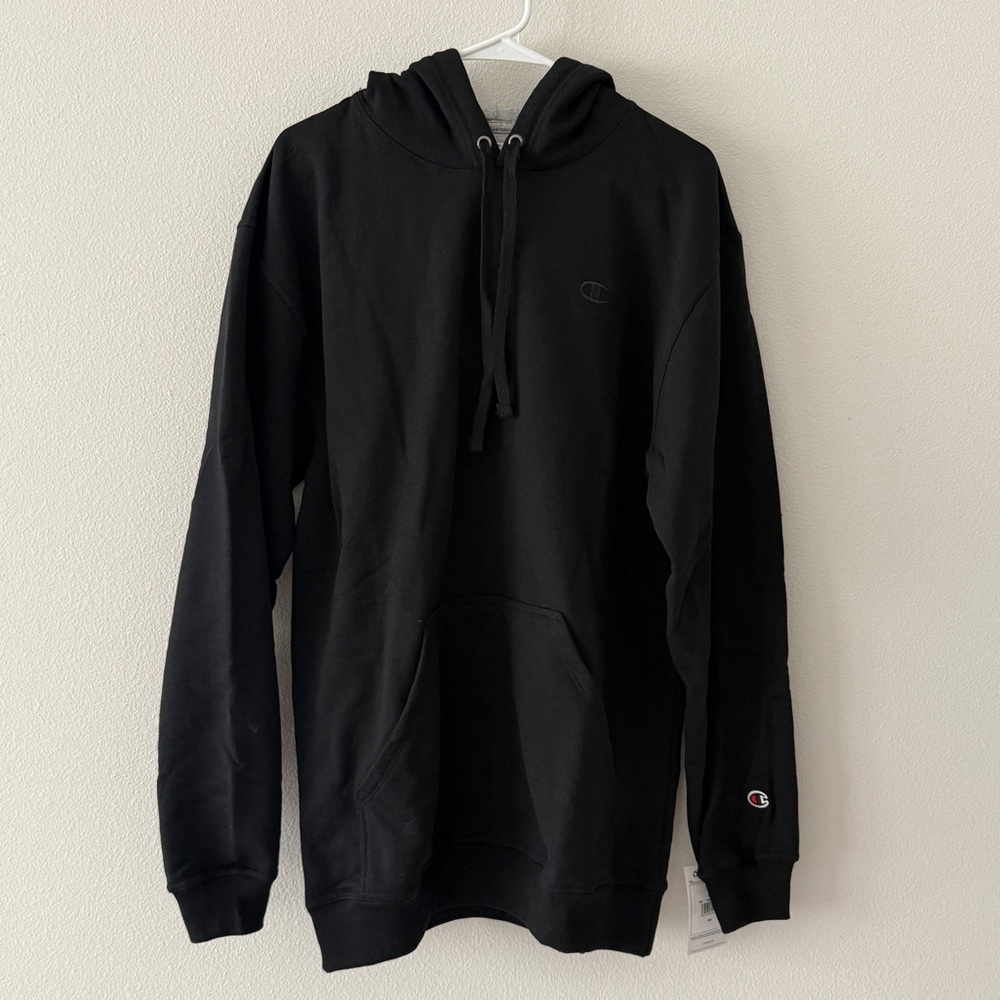 NEW Champion Pullover Fleece Hoodie Sweatshirt Black Men’s Large Tall LT NWT